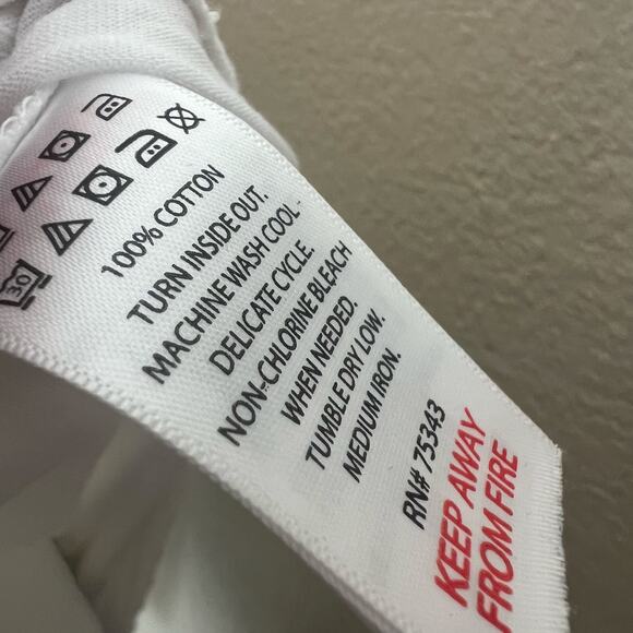 Marisa Christina Shift Dress MEDIUM White Eyelet Embroidered Beach Mini Cotton - Picture 9 of 9